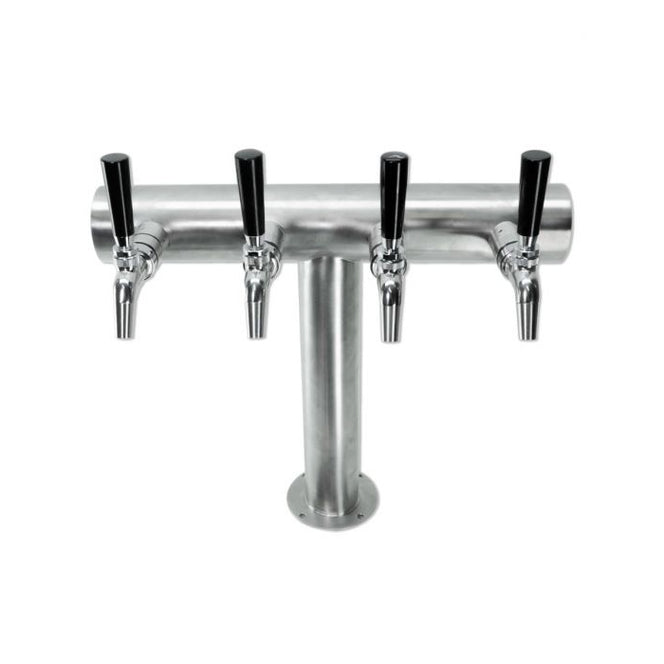 Kegerator | Solstace 365 Indoor/Outdoor | Complete Package showing quad tap font on white background