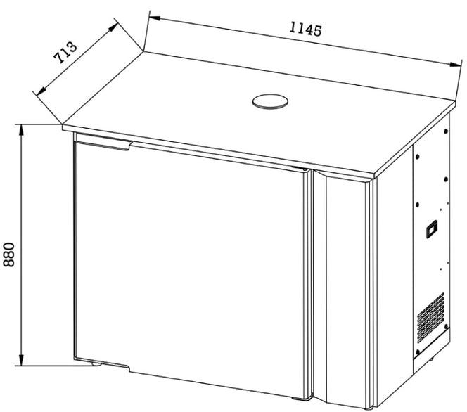 Kegerator | Solstace Indoor/Outdoor | top view of 40mm drip tray on kegerator