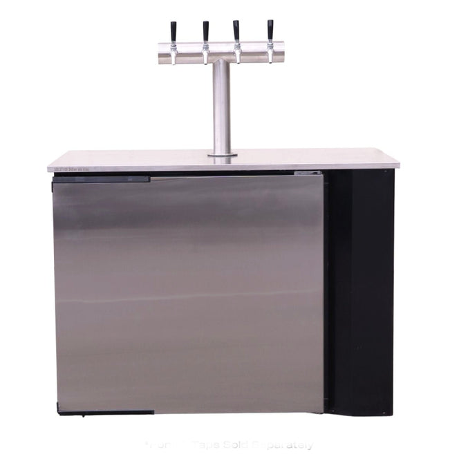 Kegerator | Solstace 365 Indoor/Outdoor | Complete Package front view of kegerator with quad taps on white background