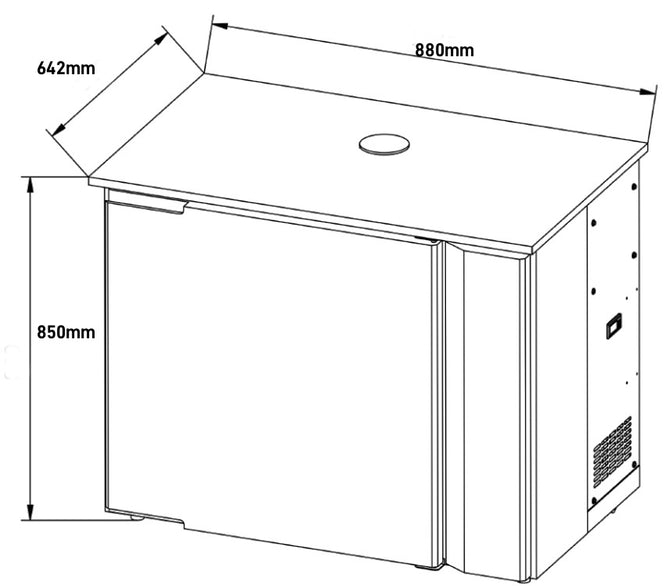 Kegerator | Solstace Indoor/Outdoor | showing dimensions