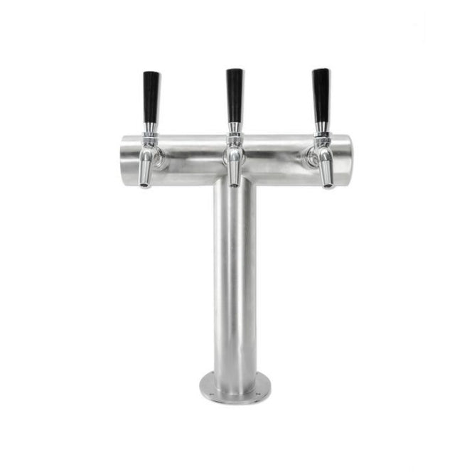 Kegerator | Solstace 365 Indoor/Outdoor | Complete Package showing triple tap font on white background